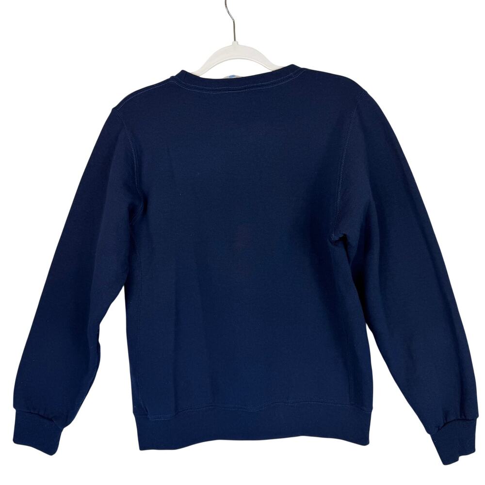 Vintage Russell Athletic Middlebury College Crew Sweatshirt Unisex Sz S Blue Y2K - Picture 5 of 5